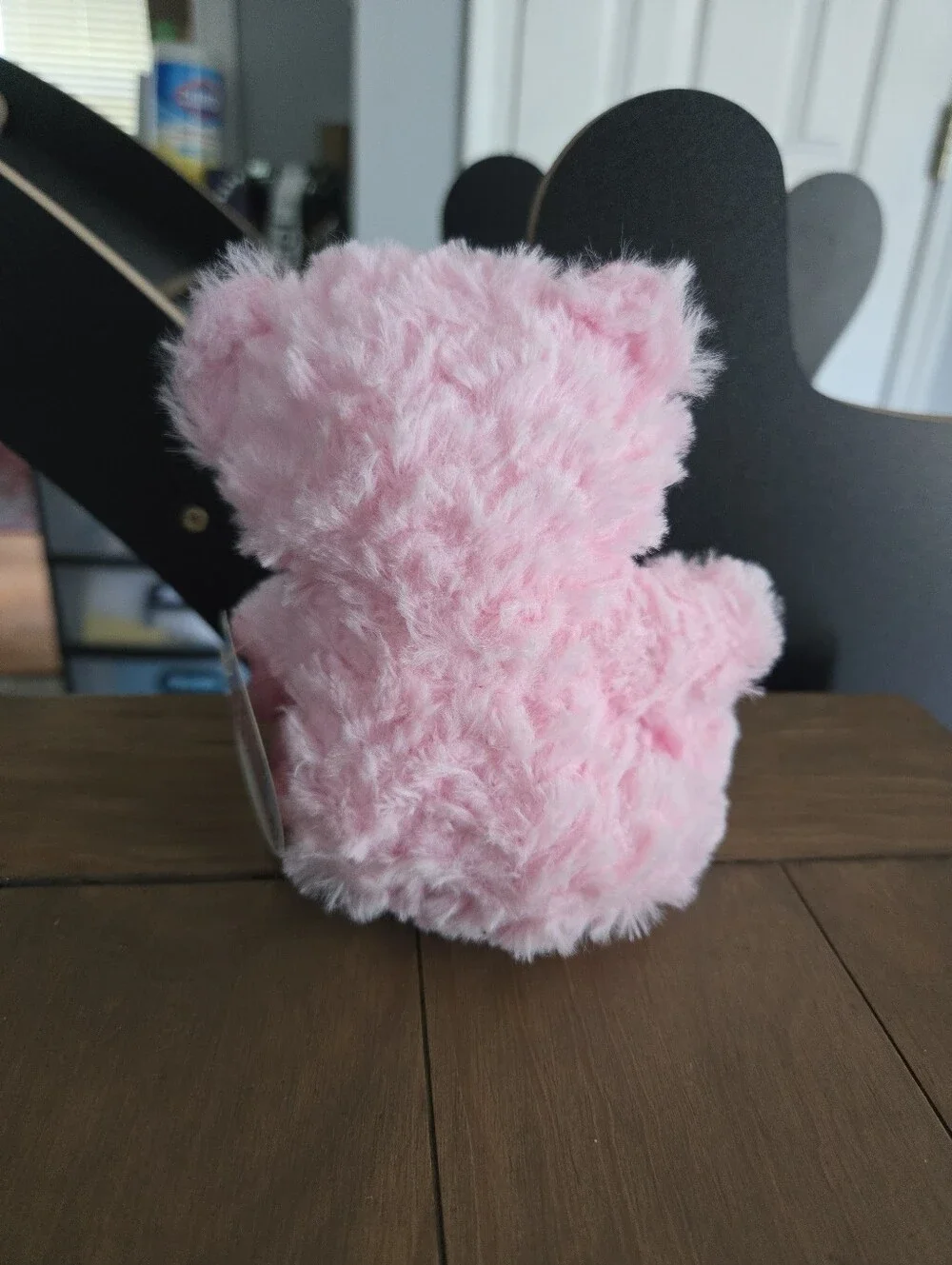 Pink Plush Heart Teddy Bear with Red Accents Kids Toy New